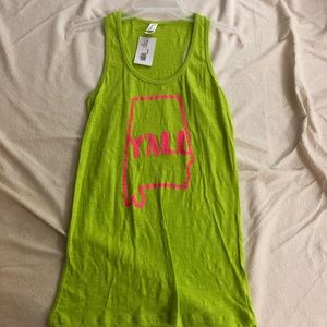NWT Neon green boutique tank top